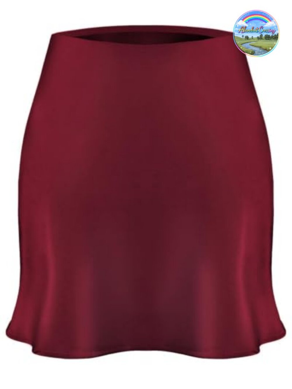 Satin Mini Skirt High Waist A-Line Above Knee